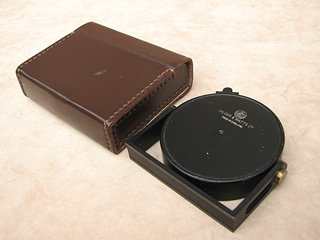 Vintage Hilger & Watts handle compass/clinometer with leather case